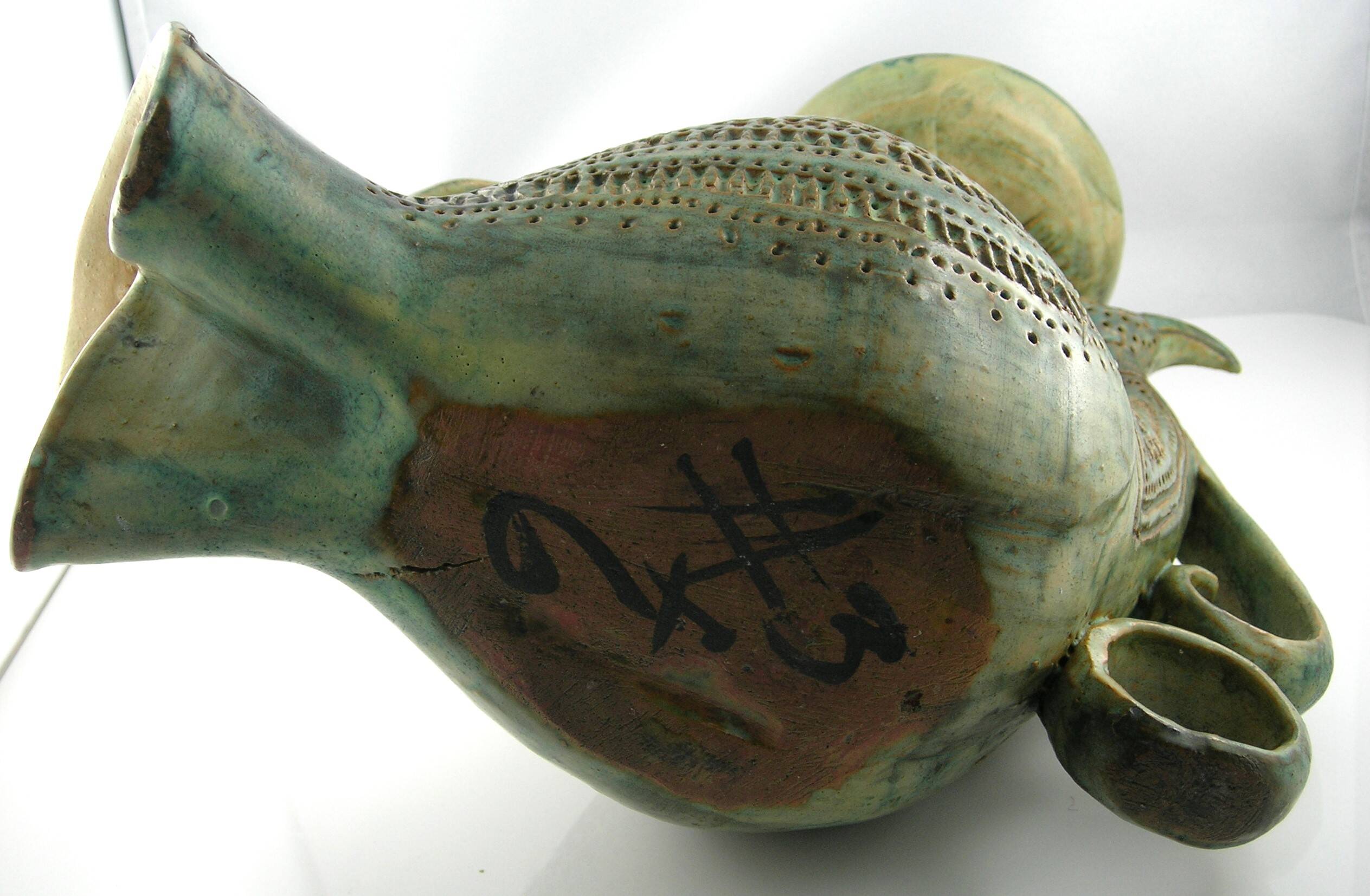 Bougeoir en grès monogrammé – Françoise Chedeville 1940