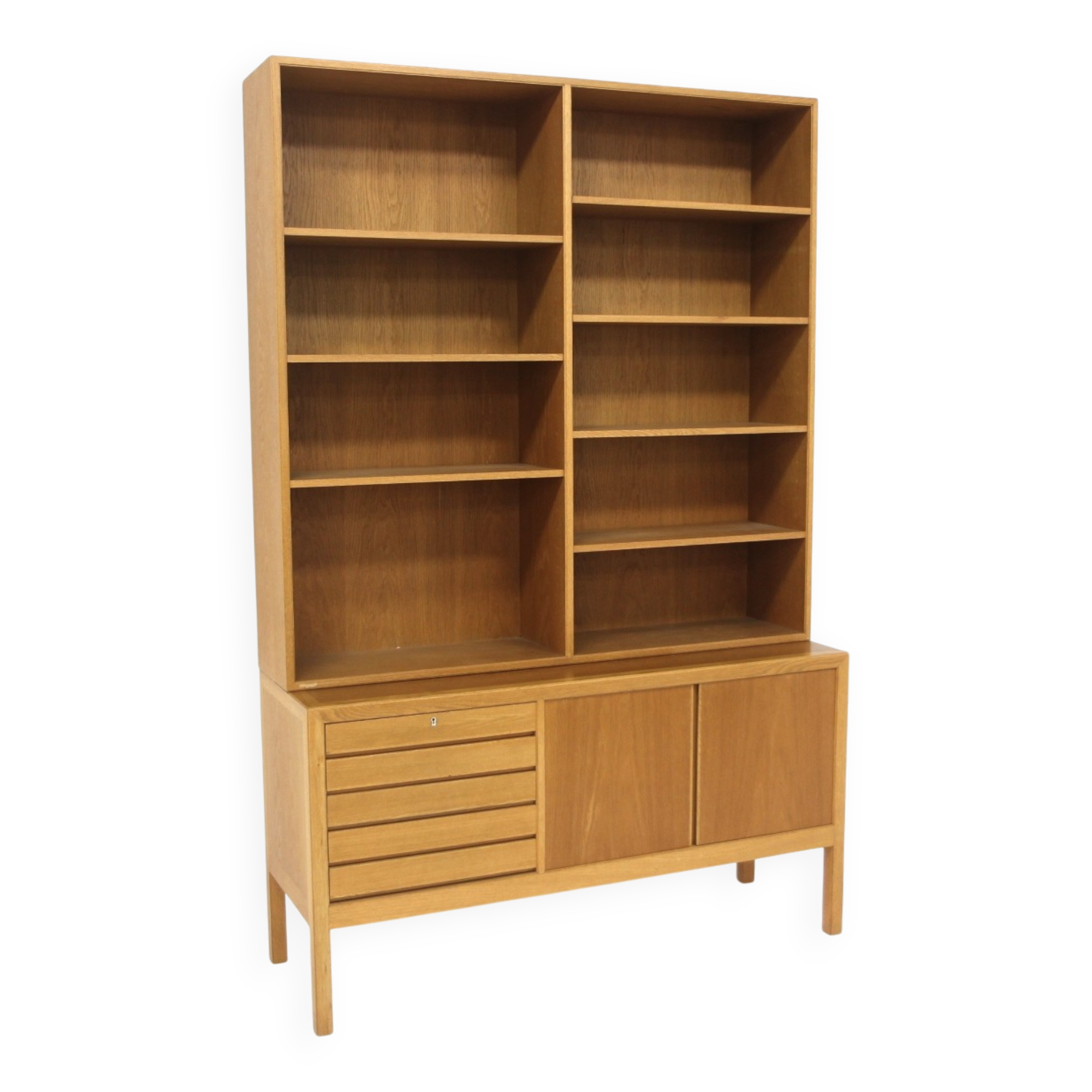 Scandinavian oak library, Alf Svensson, Sweden, 1960