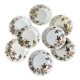 set of 8 dessert plates Terre de Fer Lunéville model Lier XIXth