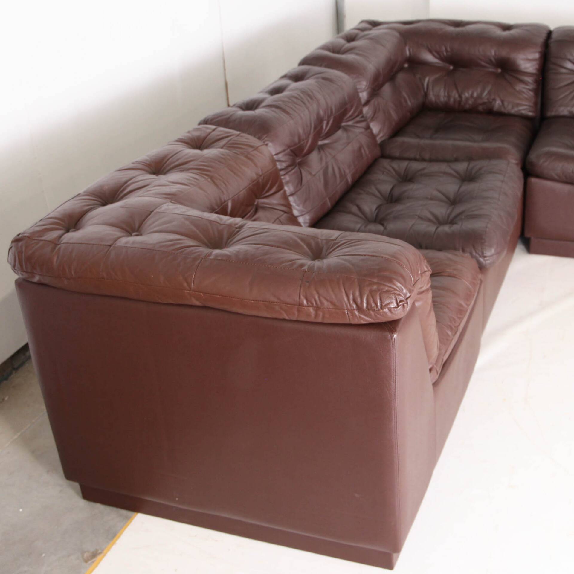 Modular leather sofa