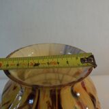 Blown and cast glass vase