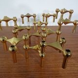 Gold-Plated Candleholders by Ceasar Stoffi & Fritz Nagel for BMF, 1960s, Set of 12