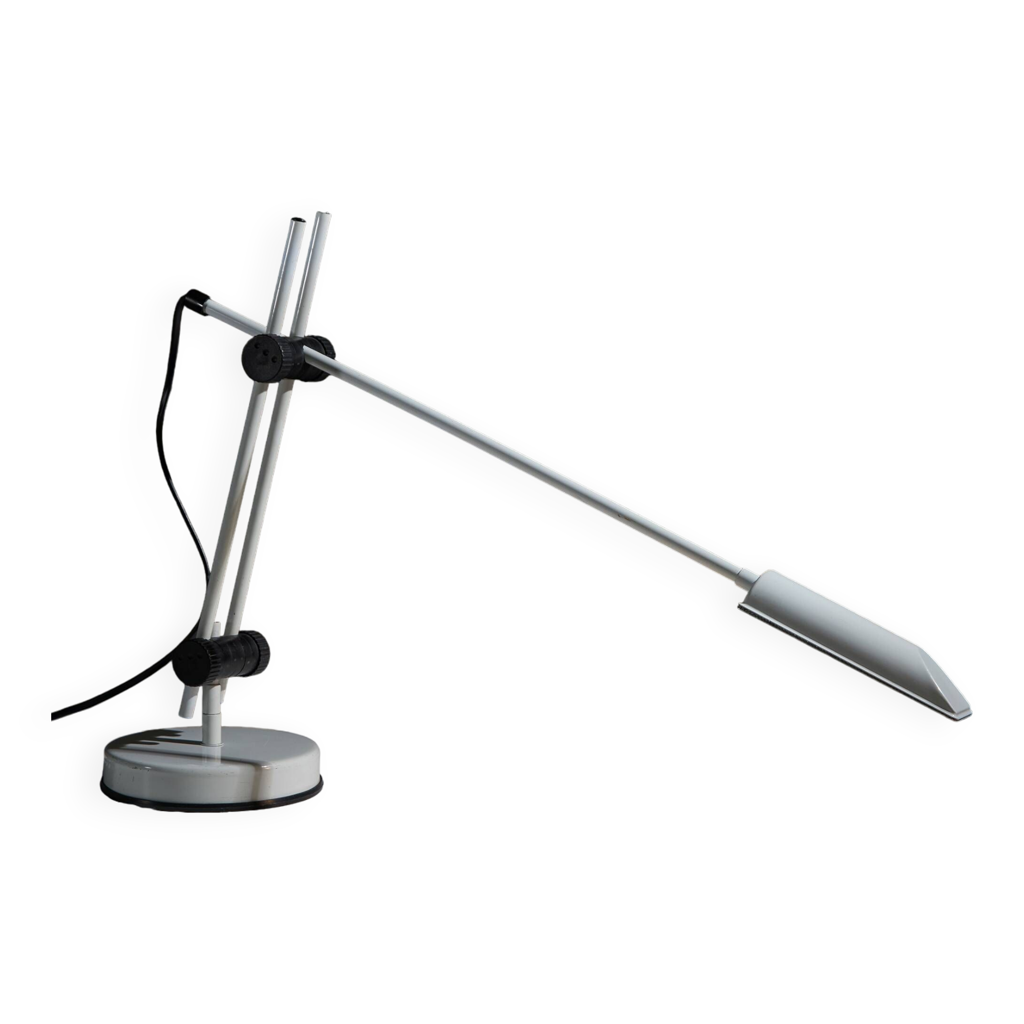 Veneta Lumi White Desk Lamp with Black Parts, 1980s