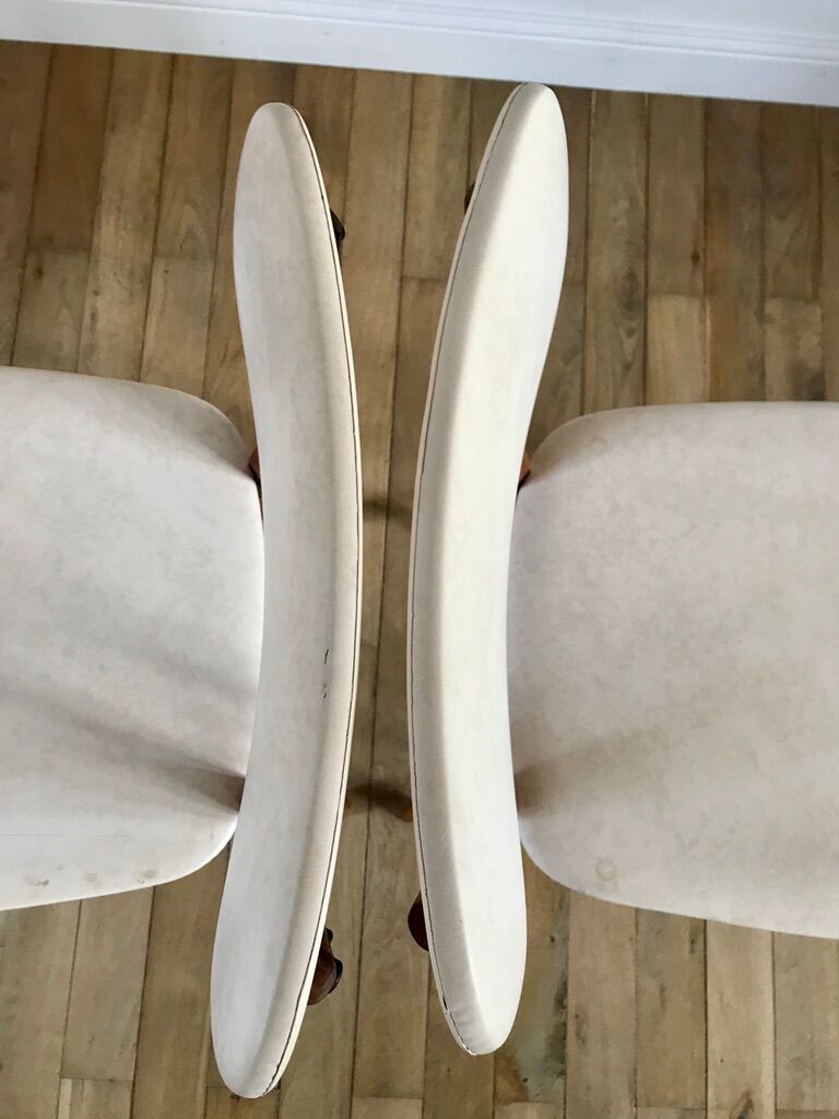 Pair of scandinavian chairs in skaï 50s