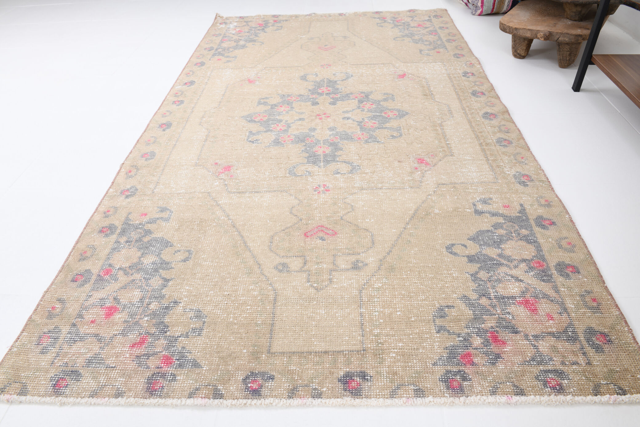 4x7 faded brown turkish rug