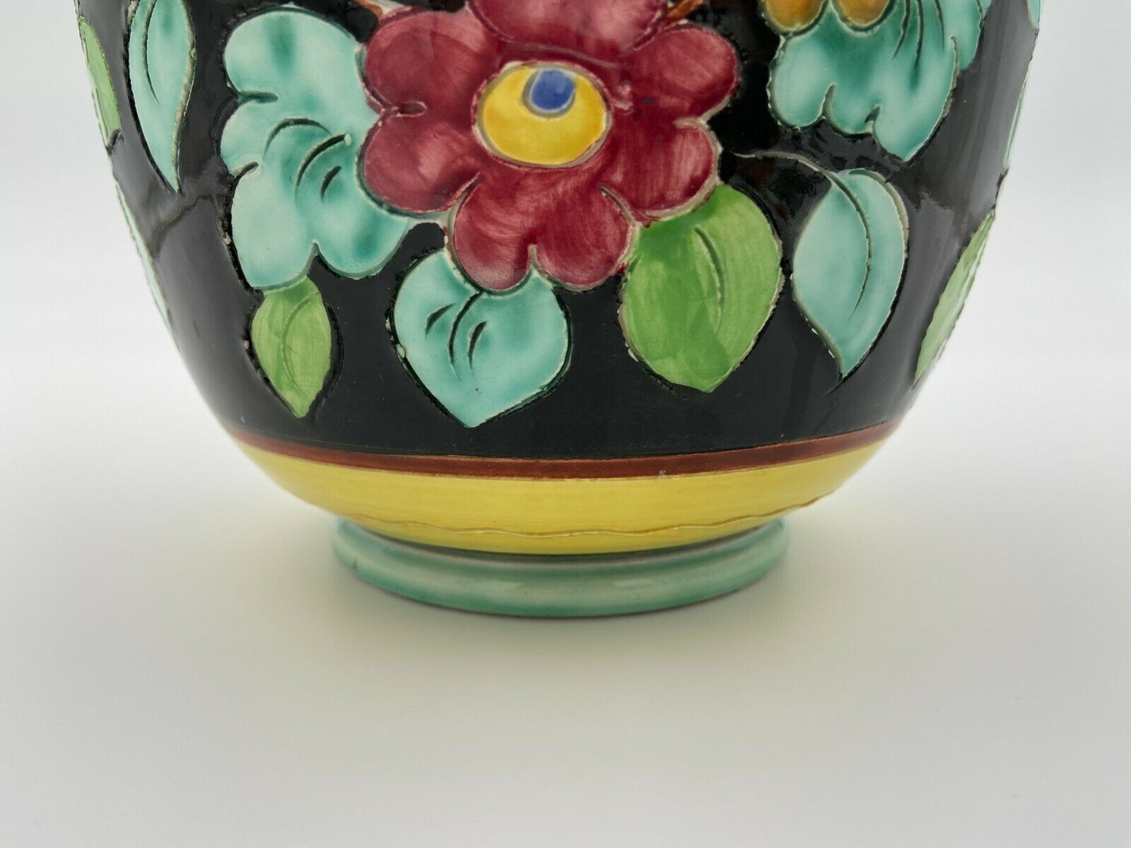Cerart monaco cerart 3,811 polychrome decor floral 1950