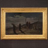 Tableau nocturne signé et daté 1882