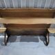 Authentic old vintage solid oak headboard in very good condition