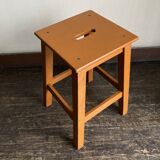 Tabouret de ferme art populaire peinture barn d'origine