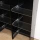 Vintage Space Age bookshelf in black and clear plexiglass – 1970