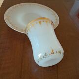 Goblet and its opaline plate