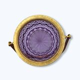 Vintage Purple Ice Cube Tray - Glass & Gold Frame