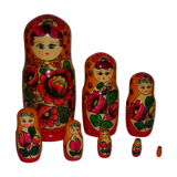 Set of 8 Matriochka nesting dolls