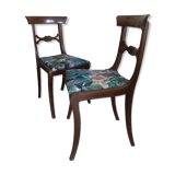 Lo of 2 restored mahogany directoire style chairs