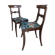 Lo de 2 chaises  de style directoire en acajou restaurées