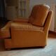 Camel leather armchair MARWAY