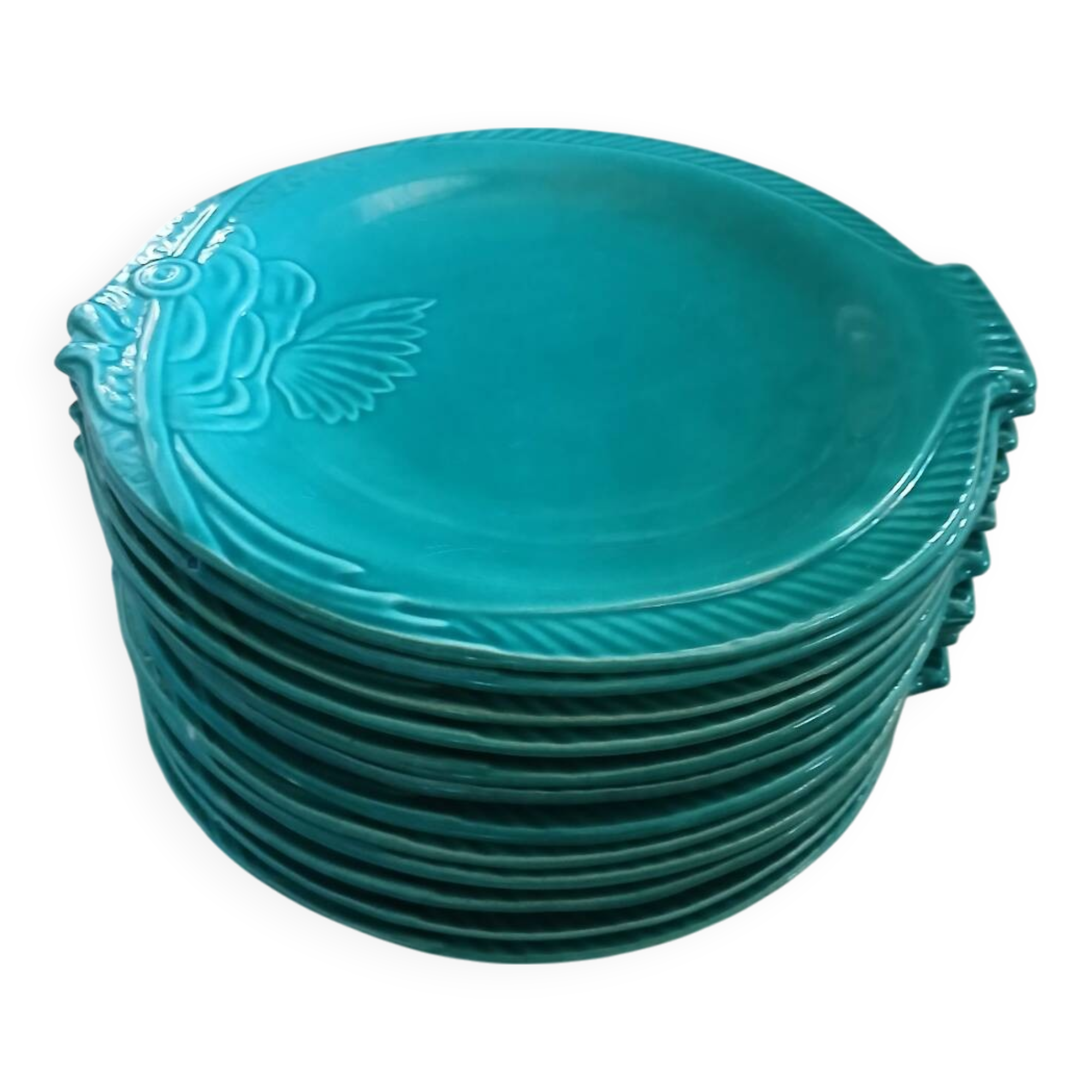 12 vintage zoomorphic dinner plates