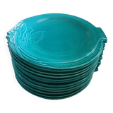 12 vintage zoomorphic dinner plates