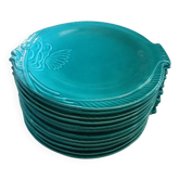 12 vintage zoomorphic dinner plates