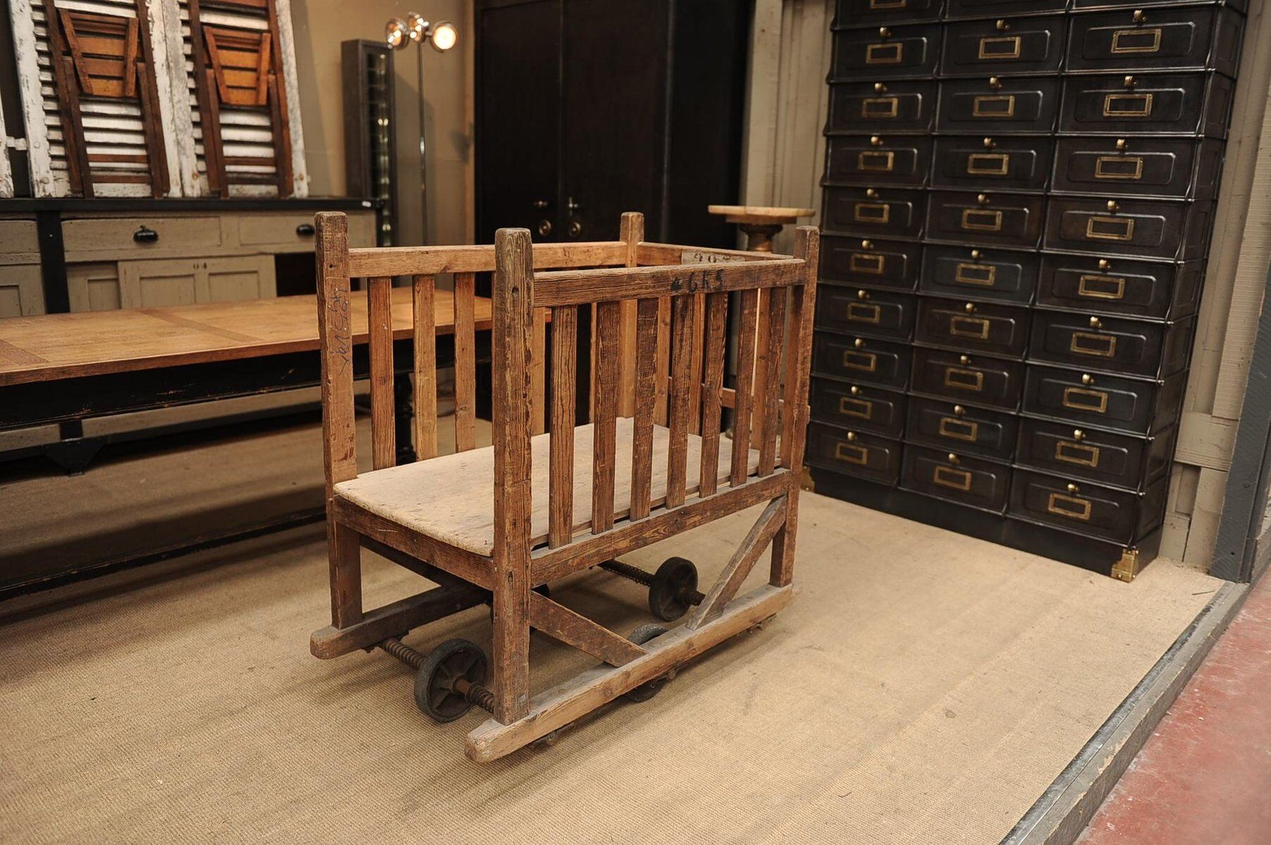 Factory trolley for 1940s fir textile