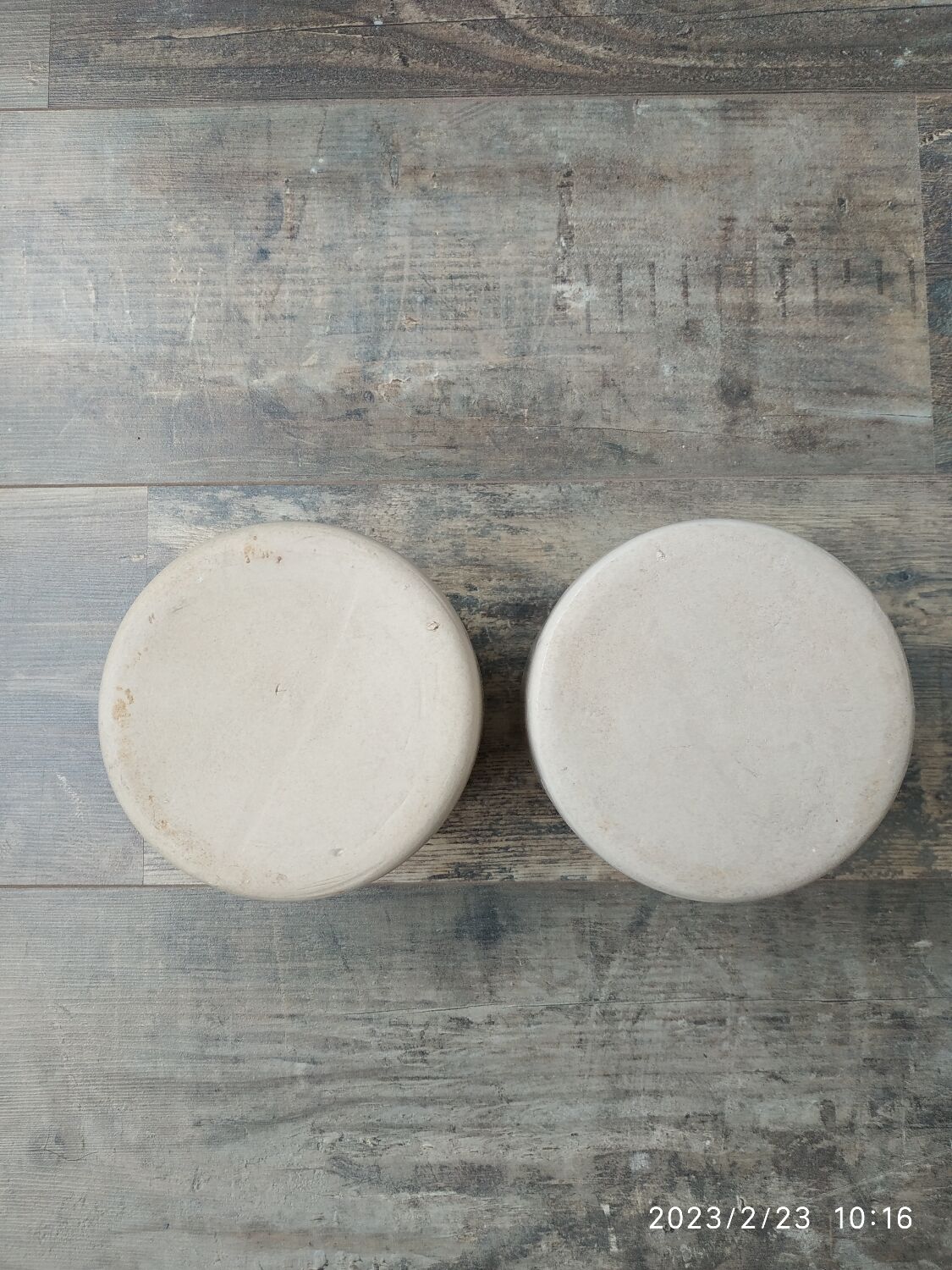 Duo of stoneware pots