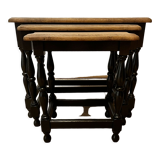 Three nesting coffee tables