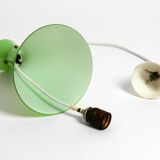 Very beautiful Mid Century flashed glass Diabolo pendant lamp in Green