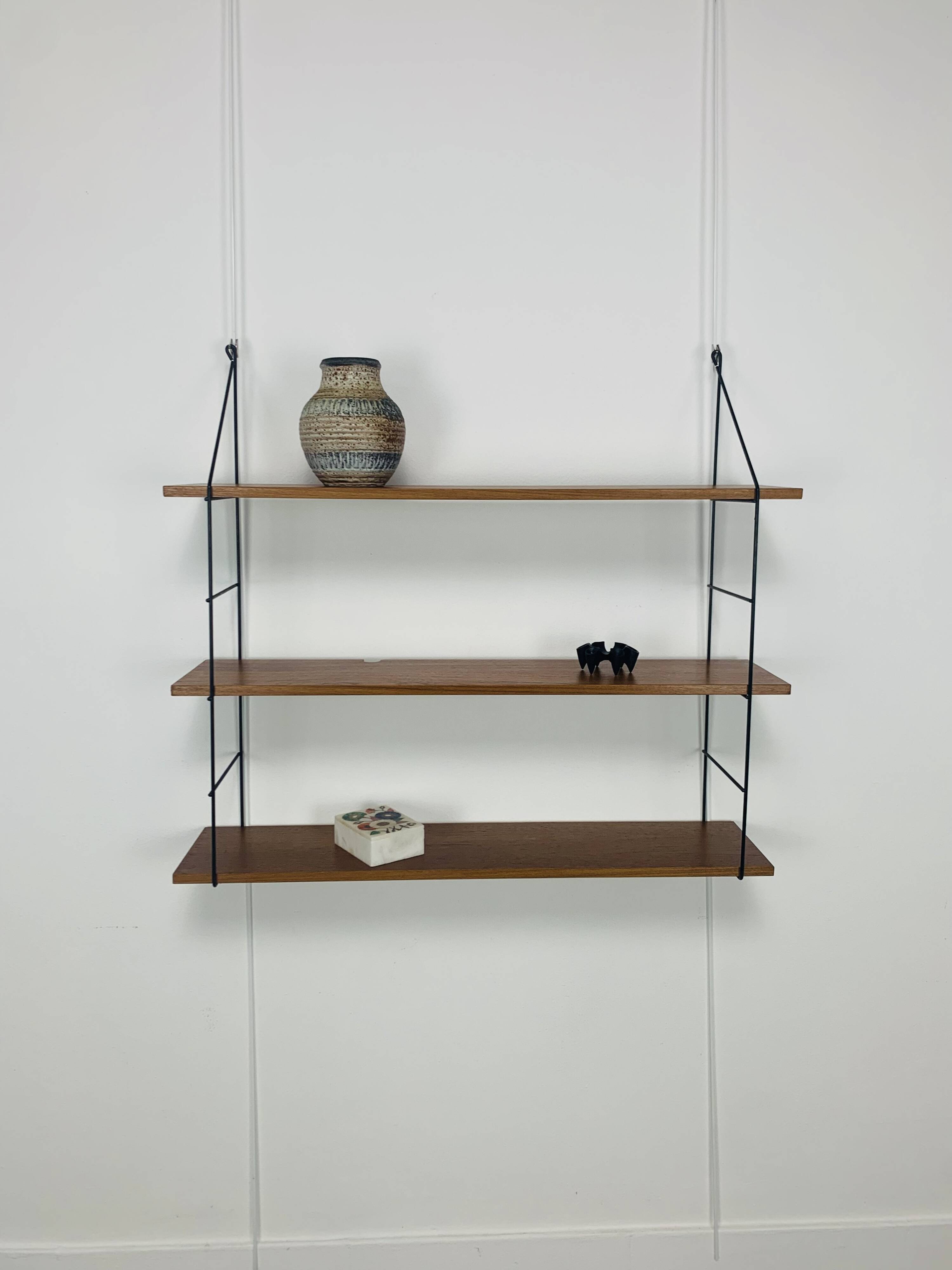 String shelf, teak and metal, 1960s