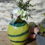 Two-tone blown glass vase from the 70s