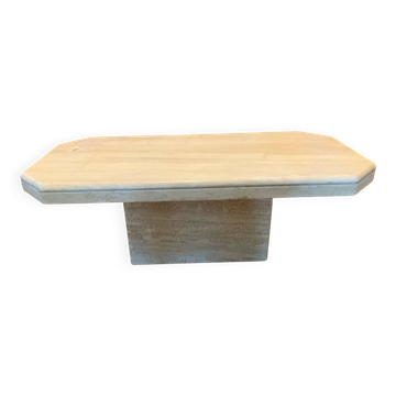Travertine coffee table