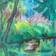 Table "Reflections in water" HST from 1942 by Marcelle GUETTA-FATTAL (1922-2009)