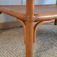 Vintage rectangular rattan and bamboo coffee table