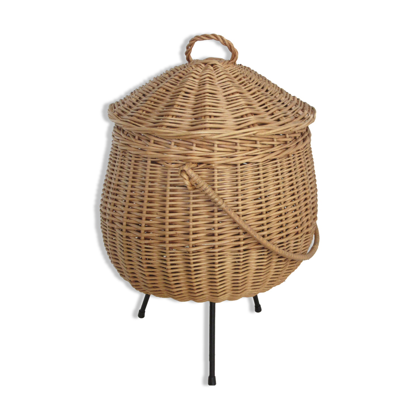 Travailleuse vintage en osier