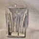 Baccarat 7 crystal liqueur glasses signed Model Harcourt on a stand.
