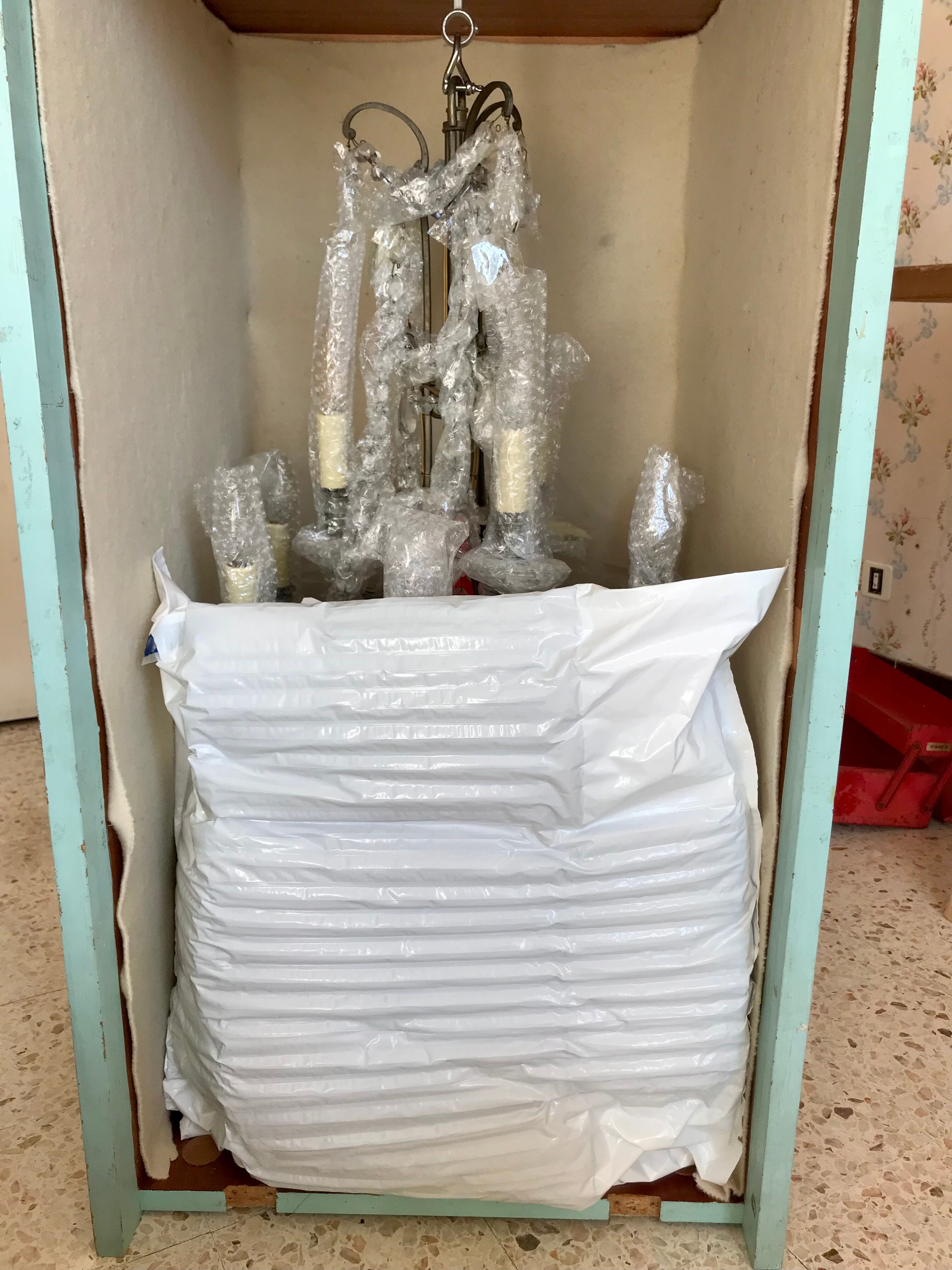 Crystal chandelier diamond cut 9 fires 1880