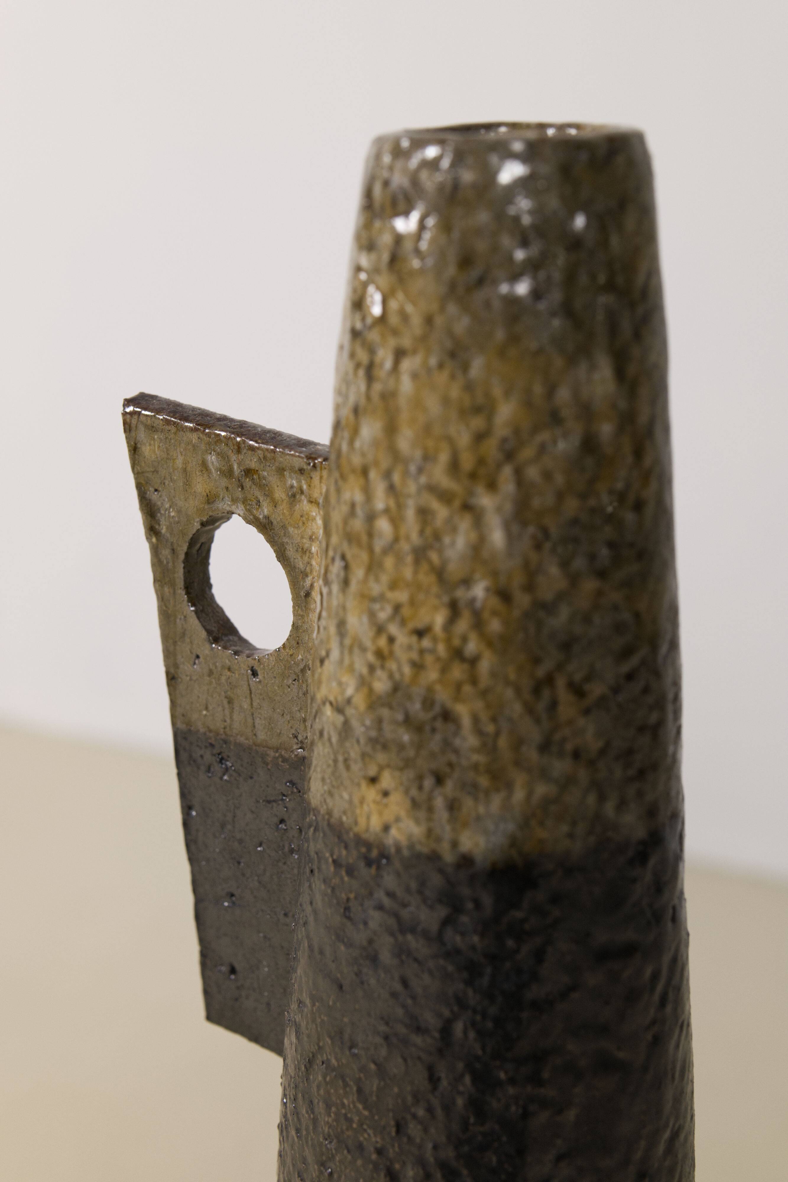 Large French modernist stoneware vase