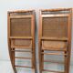 Pair vintage cannesy folding chairs