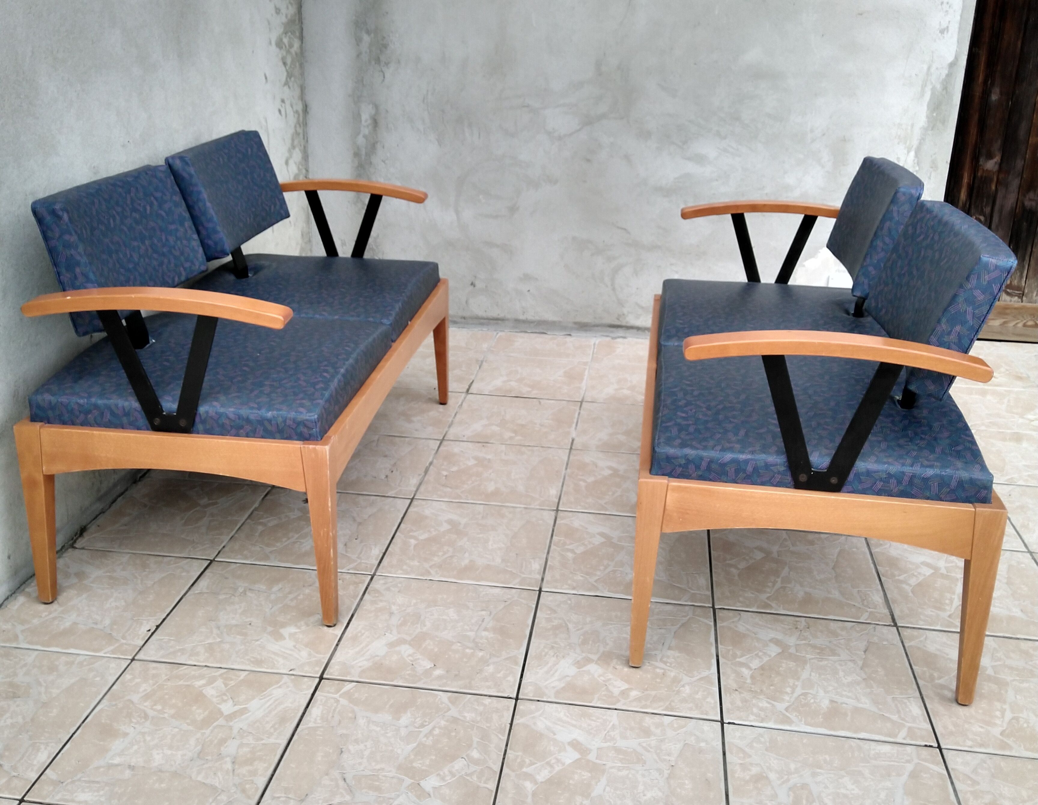 Pair of vintage Baumann banquettes
