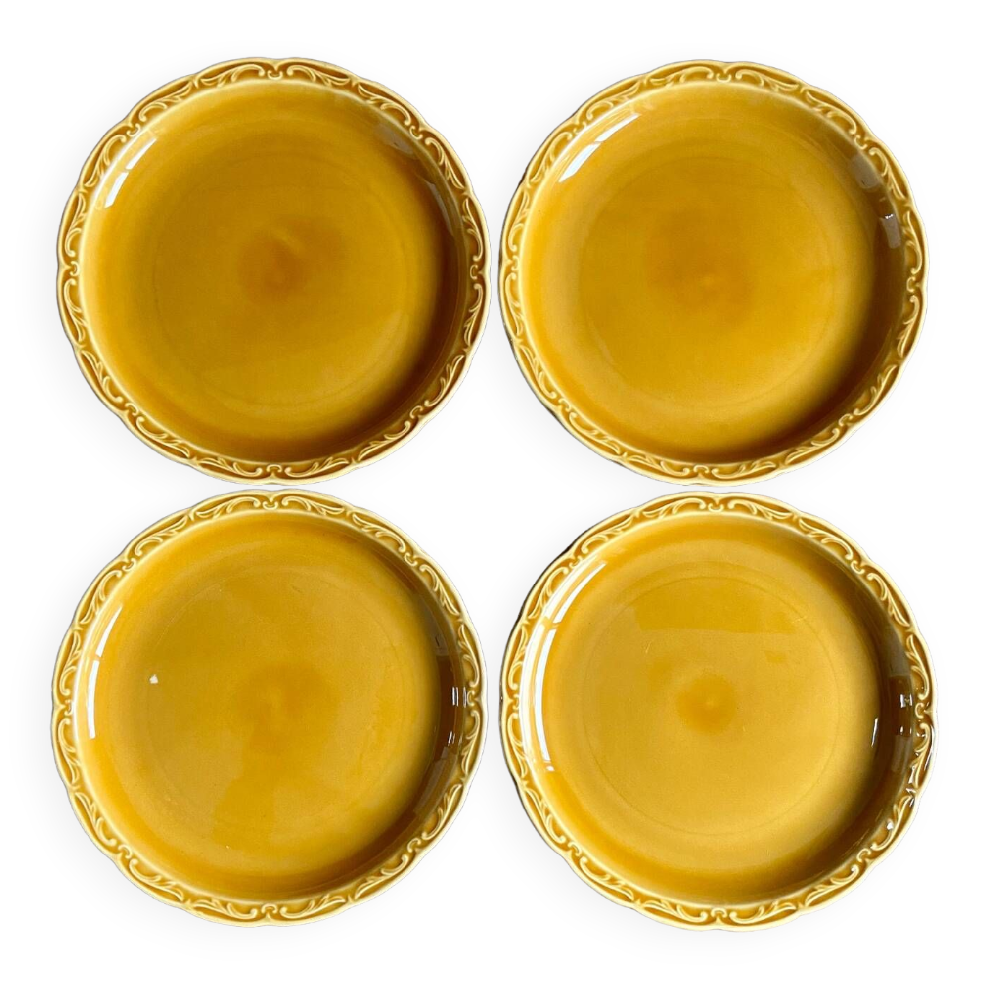 4 dinner plates Digoin Sarreguemines France