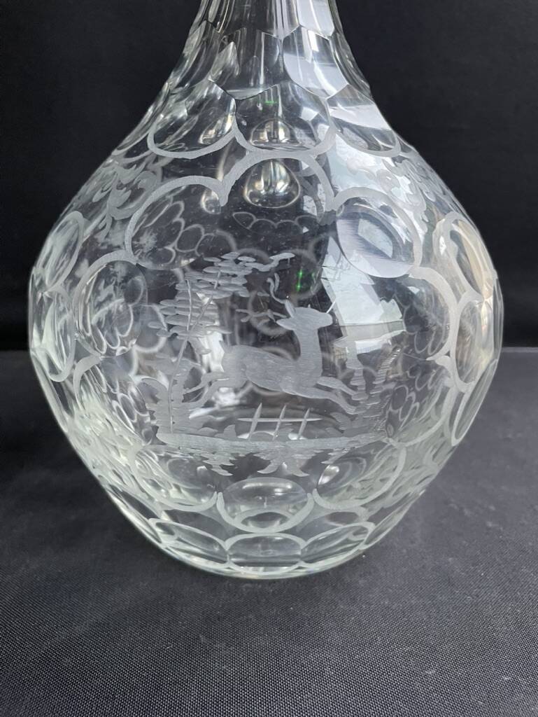 Ewer carafe – Blown and cut crystal
