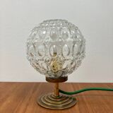 Vintage glass globe table lamp