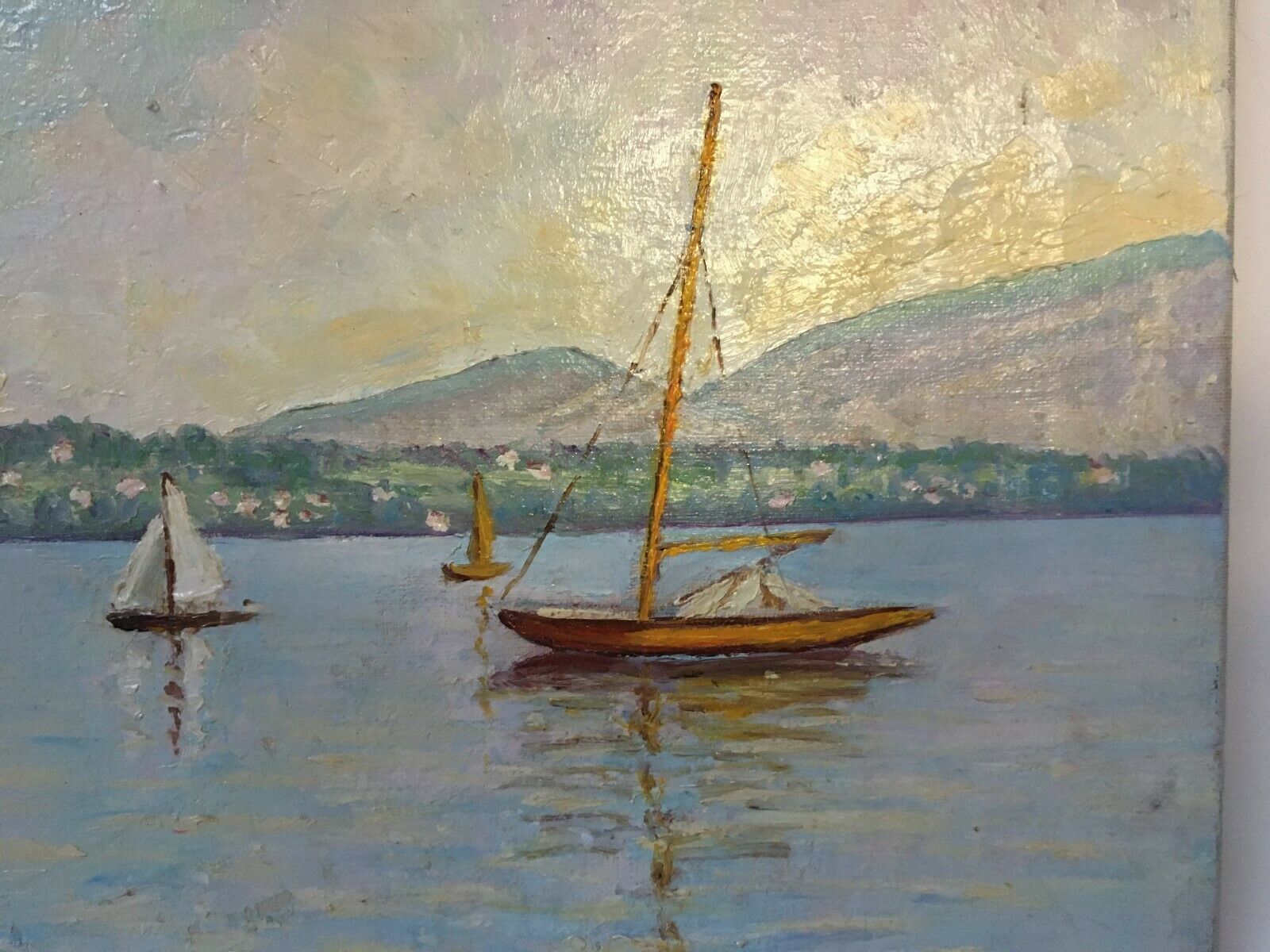 Painting rade Geneve Lelia Elpidine oil on canvas 1952