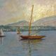 Painting rade Geneve Lelia Elpidine oil on canvas 1952