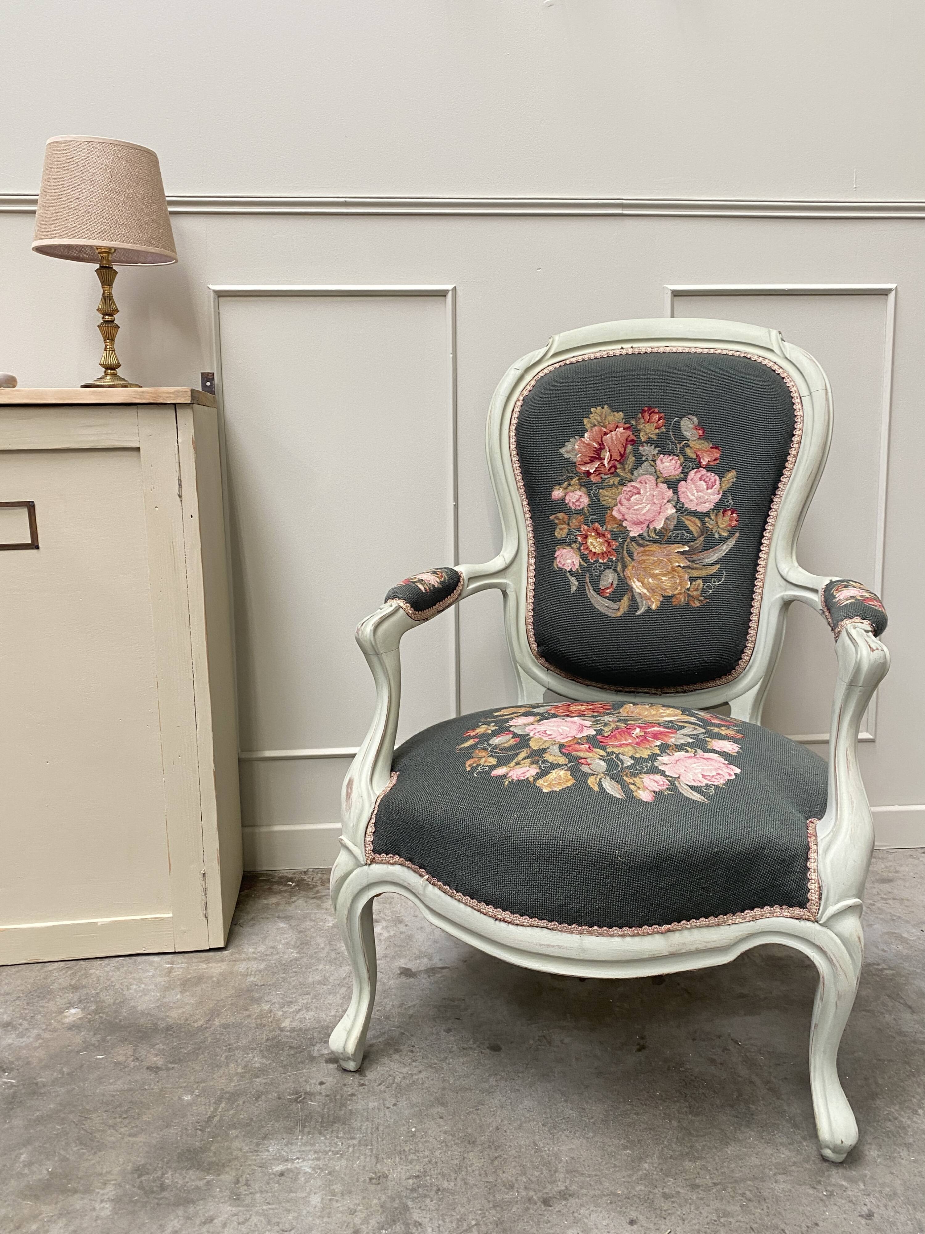 Fauteuil Louis XV rénové