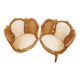 Paire de fauteuils corbeille