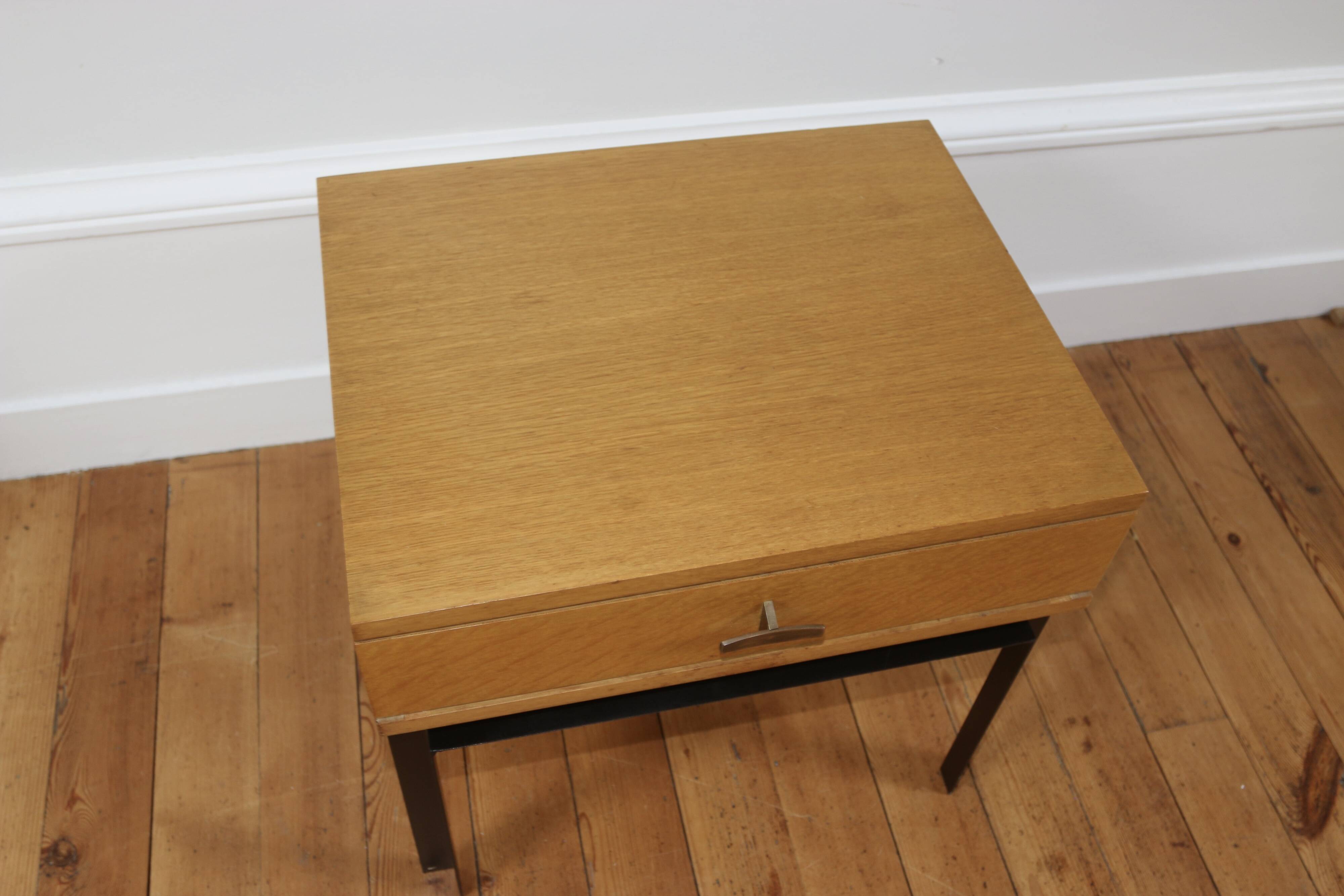 Marcel Gascoin 1960s vintage modernist bedside table