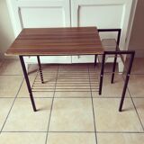 Vinyl dessert in formica and metal, 1970s