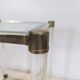 Italian style metal and plexiglass side table circa 1980