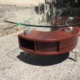 Table basse verre et bois originale
