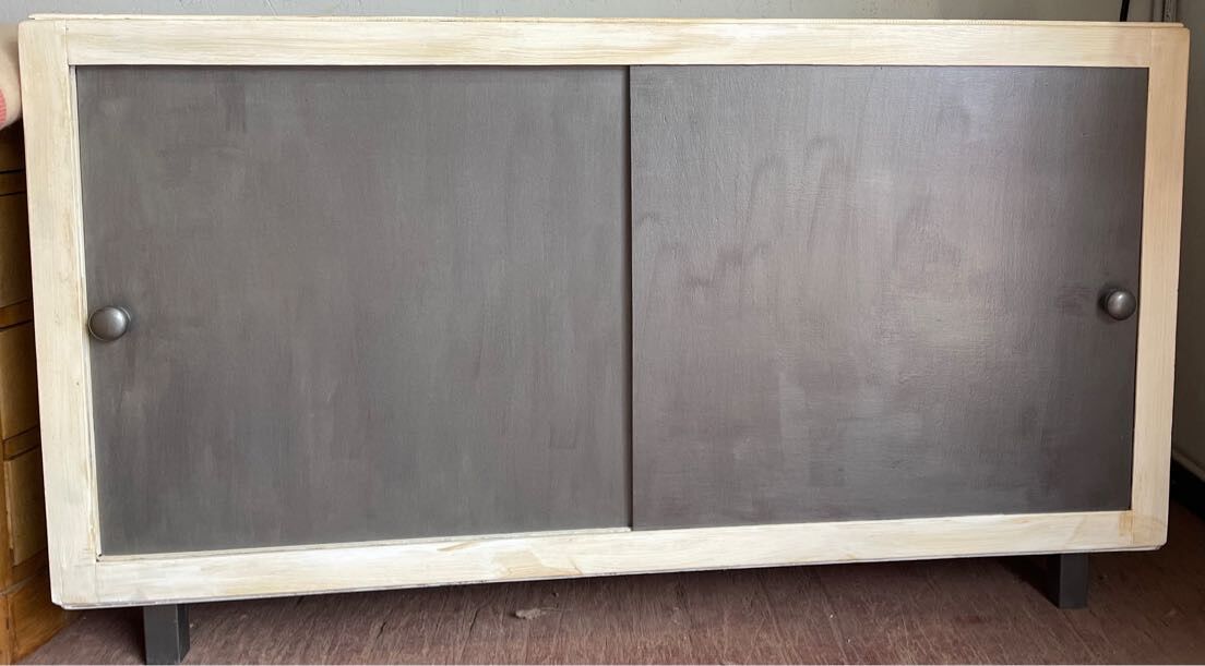 Storage cabinet sliding door